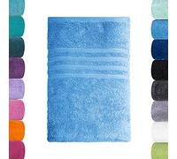 Lavea® 1 Toalla de Cara y Manos 50x100 cm in Rizo de Algodón Orgánico 100% Suaves y Absorbentes, para Casa, Hotel y SPA - Toalla de Baño - Azul Cielo