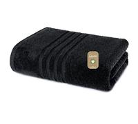 Lavea® 1 Toalla de Ducha 70x140 cm in Rizo de Algodón Orgánico 100% Suaves y Absorbentes, para Casa, Hotel y SPA - Toalla de Baño Grande - Negro