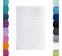 Lavea® 1 Toalla de Ducha 70x140 cm in Rizo de Algodón Orgánico 100% Suaves y Absorbentes, para Casa, Hotel y SPA - Toalla de Baño Grande - Blanco
