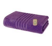 Lavea® 1 Toalla de Sauna XXL 80x220 cm in Rizo de Algodón Orgánico 100% Suave y Absorbente, para Casa, Hotel y SPA - Ideal también como Toallas de Ducha - Violeta