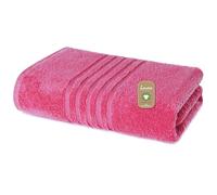 Lavea® 1 Toalla de Sauna XXL 80x220 cm in Rizo de Algodón Orgánico 100% Suave y Absorbente, para Casa, Hotel y SPA - Ideal también como Toallas de Ducha - Rojo violáceo