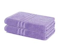 Lavea® Juego de 2 Toallas de Baño 70x140 cm en Rizo 100% Algodón - Suaves y Absorbentes - Toallas de Baño Grandes y Toallas de Ducha Ideales para Casa, Hotel y SPA - Lavanda