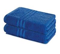 Lavea® Juego de 2 Toallas de Baño 80x200 cm en Rizo 100% Algodón - Suaves y Absorbentes - Toallas de Baño Grandes y Toallas de Ducha Ideales para Hogar, SPA o Gimnasio - Azul Real