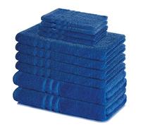 Lavea® Juego de Toallas de Baño 10 Piezas - 100% Algodón - 4 Toallas de Mano, 2 Toallas de Ducha, 2 Toallas de Invitado, 2 Guantes de Baño - para Hogar, Hotel y SPA - Azul Real