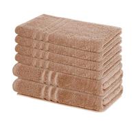 Lavea® Juego de Toallas de Baño 6 Piezas - 100% Algodón - 4 Toallas de Mano 50x100 cm y 2 Toallas de Ducha 70x140 cm - para Hogar, Hotel y SPA - Cappuccino
