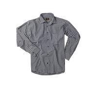 Lavecchia Camisa de manga larga para hombre de talla grande HLA17, Azul vaquero / blanco, 5XL
