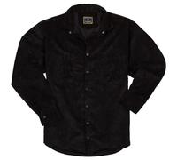 Lavecchia Camisa de pana de talla grande Camisa de manga larga para hombre Tiempo Libre LV-5578, Negro , 5XL