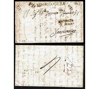 LaVecchiaScatola 1812 Prefilatélica de Sinigaglia para San Severino Marche Via Macerata