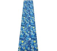 LaVelahome Alfombra de cocina artística con diseño inspirado en los grandes maestros del arte, pintores, mezcla de algodón y poliéster, antideslizante, fina, lavable, fabricada en Italia (50_x_300