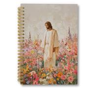 laveliabel Cuaderno de espiral floral de Jesús con acuarela, regalos cristianos para mujeres, cuadernos de diario, cuaderno de espiral, con rayas universitarias, para suministros de oficina escolar