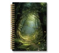laveliabel Enchanted Forest Spiral Notebook, Magical Woodland Fireflies Nature Journaling Notebooks, Rustic Cottagecore College Ruled Spiral Notebook for School Office Supplies, 5.5x8.3 Inches