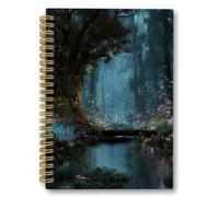 laveliabel Enchanted Forest Spiral Notebook, Mystical Woodland Journaling Notebooks, Dark Academia Aesthetic College Ruled Spiral Notebook for School Office Supplies, 5.5x8.3 Inches