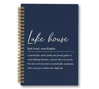 laveliabel Lake House Definition - Cuaderno en espiral LakeLife, cuadernos de diario, regalos para amantes del lago, cuaderno de espiral rayado azul nave para suministros de oficina escolar, 5.5 x 8.3