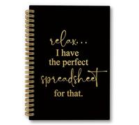 laveliabel Relax I Have the Perfect Spreadsheet for That Spiral Notebook, Gifts for Coworker Journaling Notebooks, Funny Sarcastic College Ruled Spiral Notebook for Office Supplies, 5.5 x 8.3 pulgadas