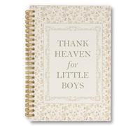 laveliabel Thank Heaven for Little Boys Spiral Notebook, Baby Boy Nursery Journaling Notebooks, Vintage Farmhouse Floral College Ruled Spiral Notebook for School Nursery Supplies, 5.5x8.3inch