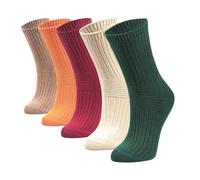 lavendel Calcetines de Bambú Mujer Pack 5 Pares Fibra Natural Transpirable Antiolor - Calcetines Tobilleros Suaves Cómodos - Costuras Planas sin Presión - 35/40