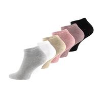 lavendel Calcetines Tobilleros de Bambú para Mujer y Hombre, Pack 6 Pares, Transpirables Antideslizantes, Reforzados Talón y Puntera, Uso Diario Deporte Oficina - 6 x Mix - 35-40