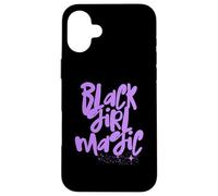 Lavender Black Girl Magic Stars Melanina Black Queen Purple Carcasa para iPhone 16 Plus