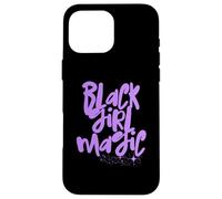 Lavender Black Girl Magic Stars Melanina Black Queen Purple Carcasa para iPhone 16 Pro MAX