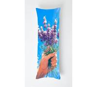 Lavender Body Pillow Case Cover 35x100cm, Long Backrest Cushion Pillow Protector with Zipper, Decorative Bedding Pillowcase, Soft Body Pillow Cover for Couch Bedroom Plant