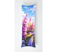 Lavender Body Pillow Case Cover 40x120cm, Long Backrest Cushion Pillow Protector with Zipper, Decorative Bedding Pillowcase, Soft Body Pillow Cover for Couch Bedroom Blue Sky