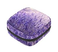 Lavender First Period Kit para niñas, bolsa menstrual de tampón, soporte para almohadilla de lactancia con cremallera, organizador de servilleta sanitaria