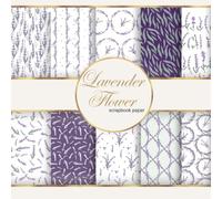 Lavender Floral Scrapbook Paper Purple flower pattern:: 20 Double Sided Craft Paper For Card Making, Origami & DIY paper with hand paper with hand ... paper with hand drawn pattern for craft)