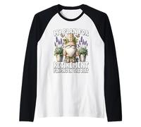 Lavender Flower Gnome Dad For Retirement Playing In The Dirt Camiseta Manga Raglan