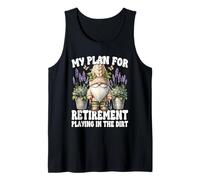 Lavender Flower Gnome Dad For Retirement Playing In The Dirt Camiseta sin Mangas