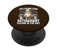Lavender Flower Gnome Dad For Retirement Playing In The Dirt PopSockets PopGrip Adhesivo