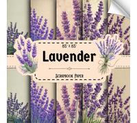 Lavender Scrapbook Paper: 20 Double Sided Sheets, Floral Designs for Wrapping, Crafting, DIY Projects, Origami, & More