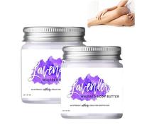 Lavender Whipped Organic Body Butter, Coconut Oil & Lavender Essential Oil, Lavender Whipped Body Cream, Lavender Essential Oils Moisturizer for Dry Skin (2Pcs)