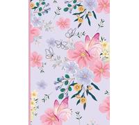 Lavender Whispers A Floral Hardcover Notebook: Cute ruled lined small hard cover 5.5x8.5" notebook journal, notepad, diary, memo, girls, students, ... supplies, note taking for office, desk, home