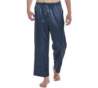 Lavenderi Pantalones de pijama de satén para hombre, pantalones de pijama largos con cordón, Circle Aop, Medium