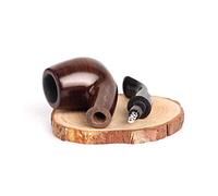 Lavendre Moda creativa clásica hecha a mano cigarro exclusivo ébano madera pipas fumar pipa tabaco pipa boquilla titular de cigarrillos (Marrón)