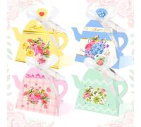 LaVenty 12 bolsas de regalo de fiesta de té vintage Lets Partea suministros de fiesta Lets Partea cajas de recuerdo de fiesta de té suministros de fiesta de té bolsas de regalo