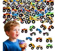 LaVenty decoraciones comestibles monster truck para pasteles cupcakes muffins postres alimentos decorativos fiestas eventos celebraciones baby shower