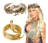 LaVenty diadema de medusa tocado de medusa medusa corona de serpientes corona de medusa mujer disfraz de medusa atrezzo para sesión de fotos