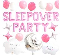 LaVenty globos pijamada decoración accesorios para chicas luna estrellas