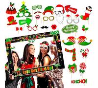 LaVenty Lets Get Elfed up Productos para Fiestas Infantiles Christmas Elf Party Photo Booth Props atrezzo para la Fiesta del suéter Feo de Navidad suéter Feo Productos para Fiestas