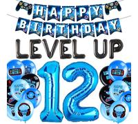 LaVenty level up decoración de cumpleaños videojuego 12 decoración de cumpleaños gamer productos para fiestas decoración de cumpleaños de 12 años