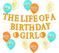 LaVenty The Life of A Birthday Girl - Decoración para fiesta de cumpleaños con texto en inglés "My Showgirl Era"