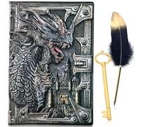 LaVenty Vintage Dnd Cuaderno Dragon Dairy Diario Tapa Dura A5 Cuaderno Regalos Para Dungeons & Dragons Jugadores Dnd Cuaderno Regalos De CumpleañOs Para Los Hombres