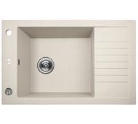 Laveo Pionier fregadero de granito 78x50 cm beige SBR413T