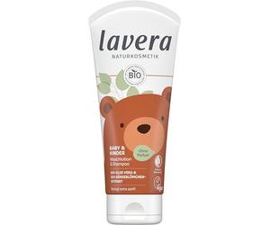 lavera Baby & Kinder - Loción de lavado y champú - Cuidado con la piel - Limpieza suave - sin fragancias ni conservantes - vegano - cosmética natural - 200 ml