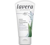 lavera Base Sensitiv Crema hidratante calmante - Cosmética natural - Vegano - Aloe Vera orgánico & Aceite de almendra orgánico - Hidratante - Crema de día - Sin perfume - Certificado PETA - 1 x 50 ml