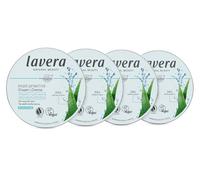 lavera Basis Sensitive Crema Cara & Cuerpo Pack 4 Unidades - Crema Hidratante Natural con Aloe Vera Bio y Aceite de Almendras Bio - Hidratación Intensa 24h para Piel Seca y Muy Seca - 4 x 150 ml
