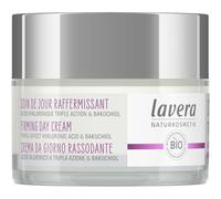 lavera Crema de día reafirmante, con triple acción, ácido hialurónico y baquuchiol, antiedad, vegana, cuidado de la piel orgánico, reafirmante e hidratante, 50 ml