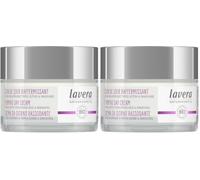 lavera Crema de día reafirmante, vegana con triple ácido hialurónico y baquuchiol, ayuda a la tensión, hidrata y deja la piel más suave - Cosmética natural - 50 ml (Paquete de 2)