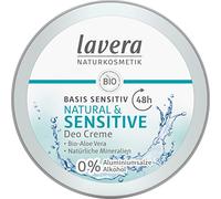 lavera Crema desodorante a base sensible natural y sensible, con aloe vera orgánico y minerales naturales, protección fiable durante 48 horas, cosmética natural, vegana, orgánica (1 x 50 ml)